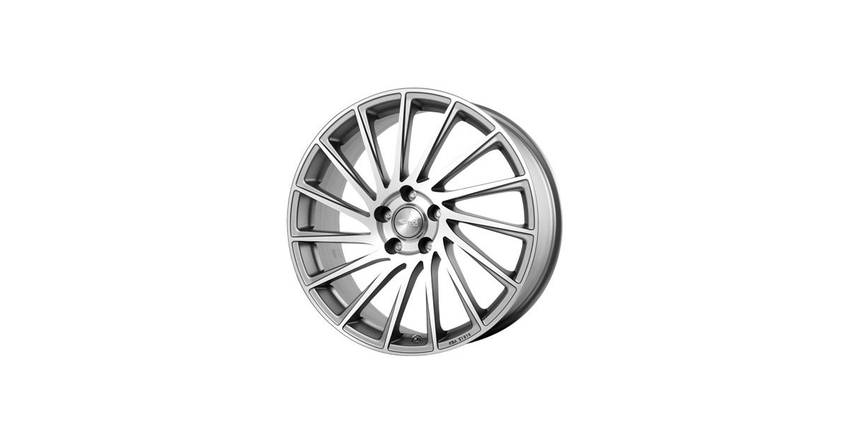 Jante ALU, Brock B39/FGFP/ET33 ferric-grey front-poliert, 7.50X19 5/112 ET33, Alésage 66.60