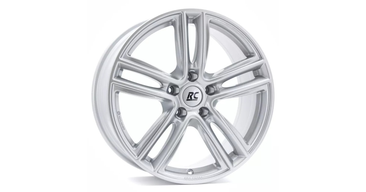 Jante Alu RC Design RC27 argent cristal  6,5x16 5x100 ET40  , Alésage 57.1