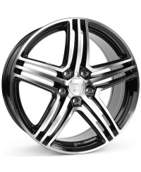 Jante ALU, Wheelworld - 2DRV WH12 Noir Face Polie , 7.5X17 5/112 ET35, Alésage 66.6