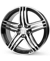 Jante ALU, Wheelworld - 2DRV WH12 Noir Face Polie , 7.5X17 5/112 ET35, Alésage 66.6