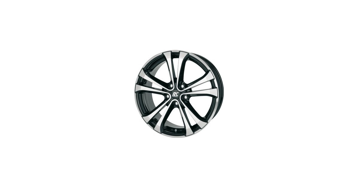 Jante ALU, RC-Design RC17/SFP/ET35 schwarz front-poliert, 7X16 5/110 ET35, Alésage 65.10