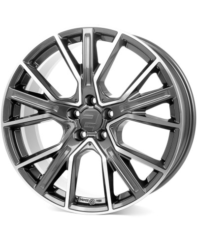 Jante ALU, Wheelworld - 2DRV WH34 DGPM+ Dark Gunmetal (Anthracite foncé Face polie), 7.5X17 5/112 ET35, Alésage 66.6