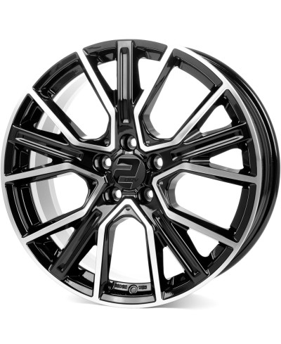 Jante ALU, Wheelworld - 2DRV WH34 SP+ ,Noir Face polie , 8.5X19 5/120 ET50, Alésage 65.1