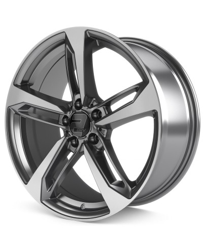 Jante ALU, Wheelworld - 2DRV WH36 DGMP+ Dark Gunmetal (Anthracite foncé laqué,Face polie) , 8.5X19 5/112 ET30, Alésage 66.6