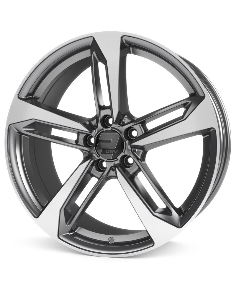 Jante ALU, Wheelworld - 2DRV WH36 DGMP+ Dark Gunmetal (Anthracite foncé laqué,Face polie), 8.5X19 5/112 ET48, Alésage 66.6