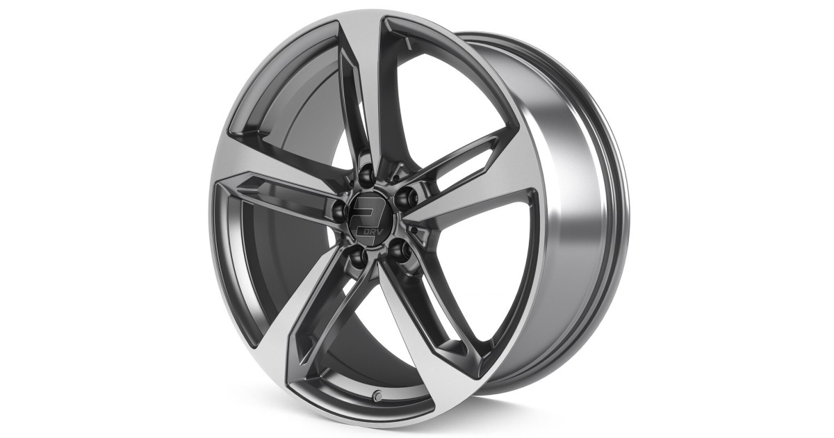 Jante ALU, Wheelworld - 2DRV WH36 DGMP+ Dark Gunmetal (Anthracite foncé laqué,Face polie), 8X18 5/112 ET48, Alésage 66.6