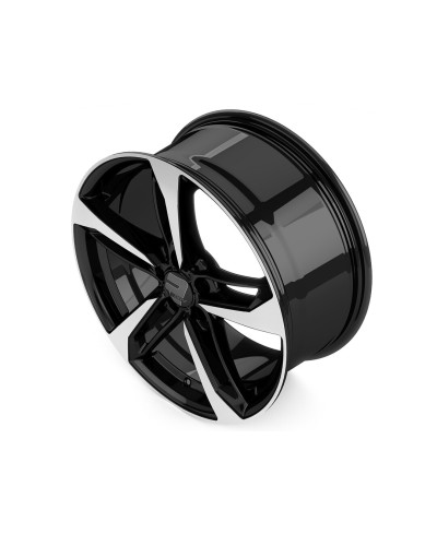 Jante ALU, Wheelworld - 2DRV WH36 SP+ Noir brillant / Face polie, 8X18 5/112 ET30, Alésage 66.6