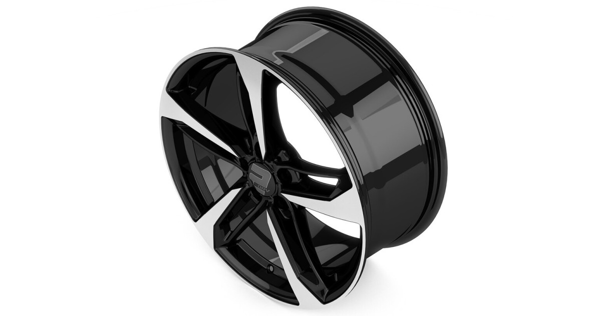 Jante ALU, Wheelworld - 2DRV WH36 SP+ Noir brillant / Face polie, 8X18 5/112 ET30, Alésage 66.6