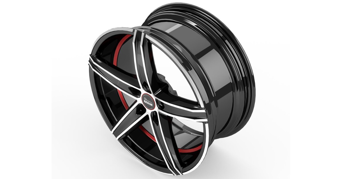 Jante ALU, MAM OX-18 BLACK FRONT POLISH RED INSIDE 8.5x19 5/120 ET35, Alésage 72.6