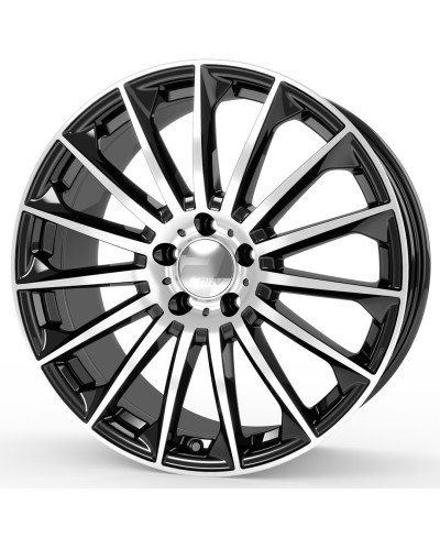 Jante ALU, Wheelworld - 2DRV WH39 SP+ Noir / Face polie, 8.5X19 5/112 ET35, Alésage 66.6