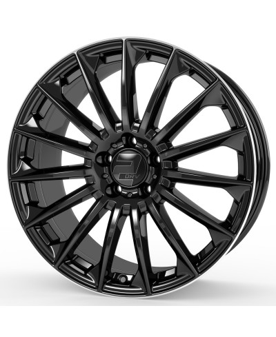 Jante ALU, Wheelworld - 2DRV WH39 SW+-ML+ Noir / Bord poli , 8.5X19 5/112 ET35, Alésage 66.6