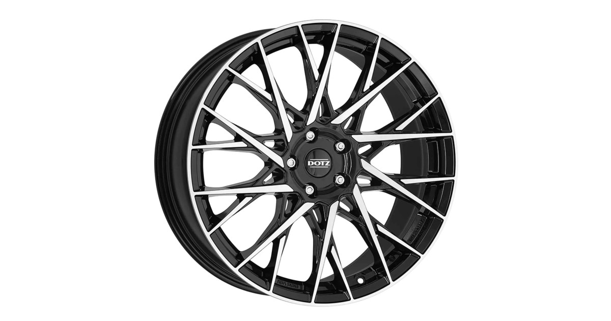 Jante ALU, Dotz Fuji dark ,Noir poli 7.5X18 5/114.3 ET45, Alésage 67.1
