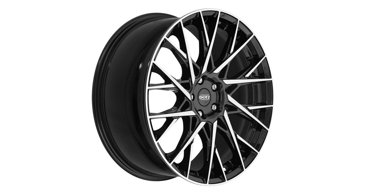 Jante ALU, Dotz Fuji Dark Polished ,Noir poli 7.5X18 5/114.3 ET45, Alésage 67.1