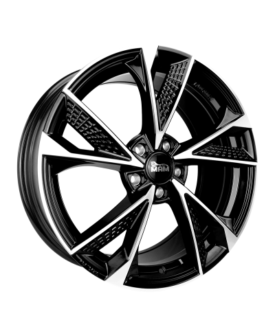 Jante ALU, MAM RS6 BLACK FRONT POLISH 7.5X17 5/112 ET45, Alésage 66.6