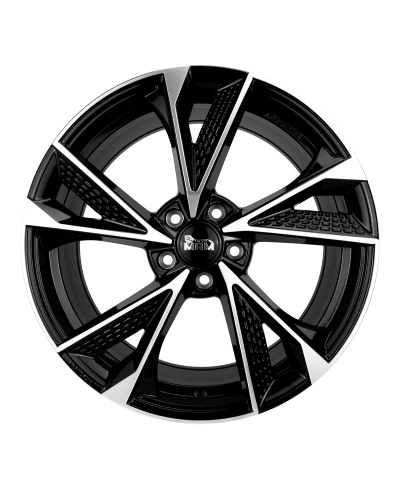 Jante ALU, MAM RS6 BLACK FRONT POLISH 7.5X17 5/112 ET45, Alésage 66.6
