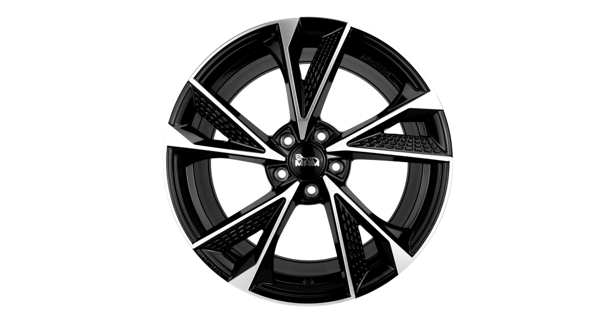 Jante ALU, MAM RS6 BLACK FRONT POLISH 5/114.3 ET40, Alésage 72.6
