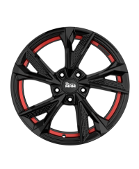 Jante ALU, MAM RS6 BLACK PAINTED RED INSIDE 7.5X 17 5/112 ET45, Alésage 66.6