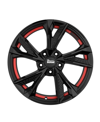 Jante ALU, MAM RS6 BLACK PAINTED RED INSIDE 8x18 5/ 120 ET35, Alésage 72.6