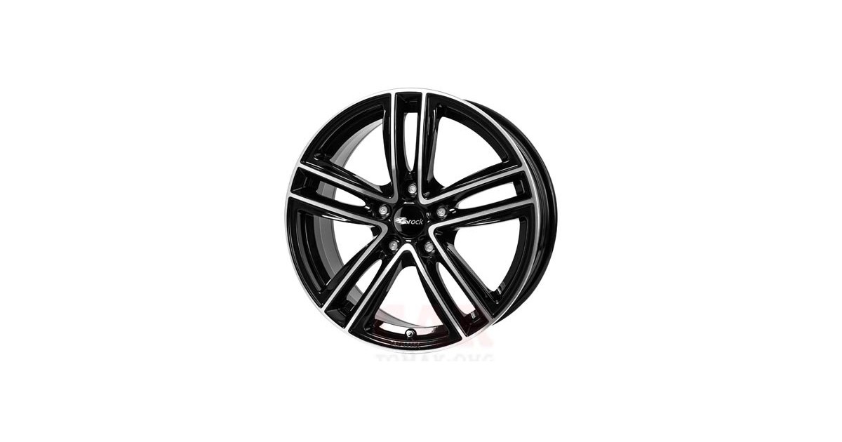 Jante ALU, RC-Design RC27/SGVP/ET35 schwarz front-poliert, 7X17 5/112 ET35, Alésage 57.10