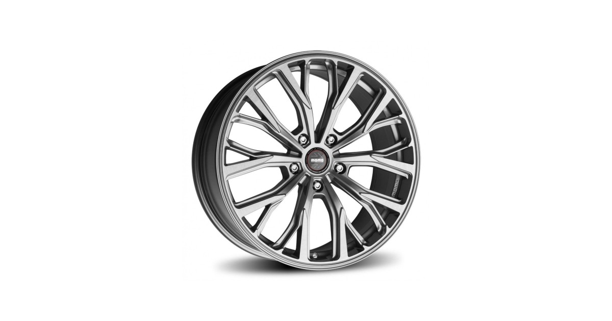 Jante ALU MOMO RF02 titane argent brossé, 10X20 5/112 ET40, Alésage 66.6