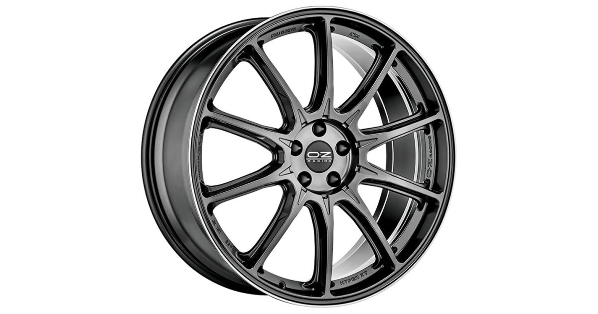 Jante ALU, OZ HYPER XT HLT STAR GRAPHITE DIAMOND LIP, 11.5X22 5/130 ET52, Alésage 71.56