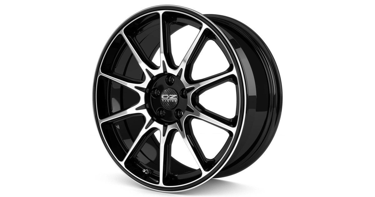Jante ALU, OZ Hyper XT HLT Gloss Black Diamond Cut, 10X22 5/130 ET48, Alésage 71.56