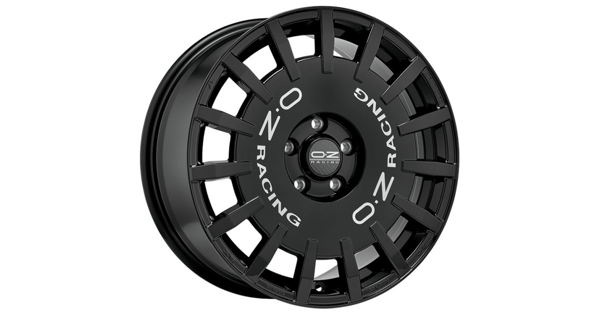 Jante ALU, OZ Rally Racing GLOSS BLACK+SILVER LETTER, 7X17 5/100 ET35, Alésage 68