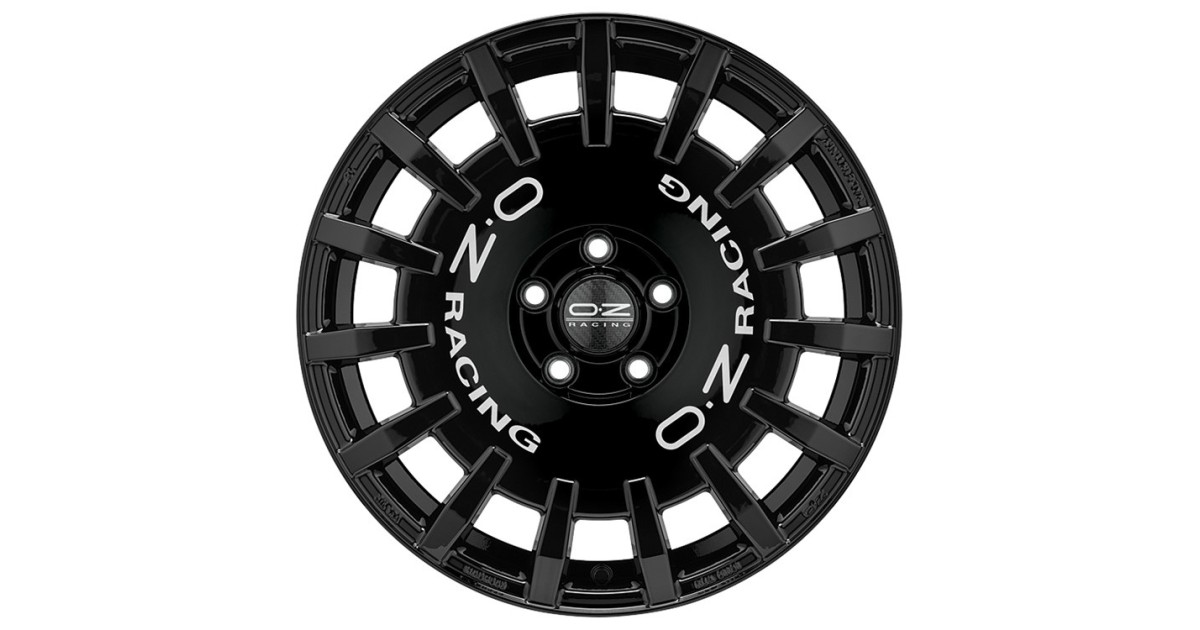 Jante ALU, OZ Rally Racing GLOSS BLACK+SILVER LETTER, 7X17 5/100 ET35, Alésage 68