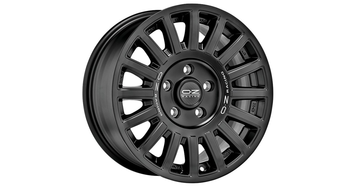 Jante ALU, OZ RALLY RAID MATT BLACK + SILVER LETTERING, 8X17 5/127, Alésage 71.6
