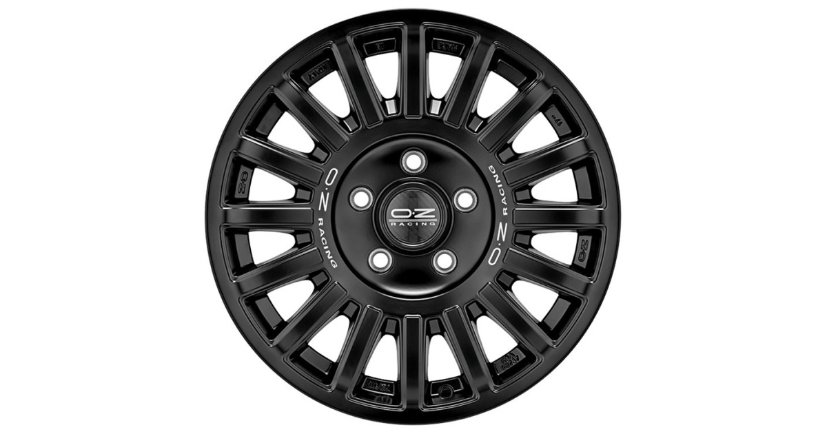 Jante ALU, OZ RALLY RAID MATT BLACK + SILVER LETTERING, 8X17 5/127, Alésage 71.6