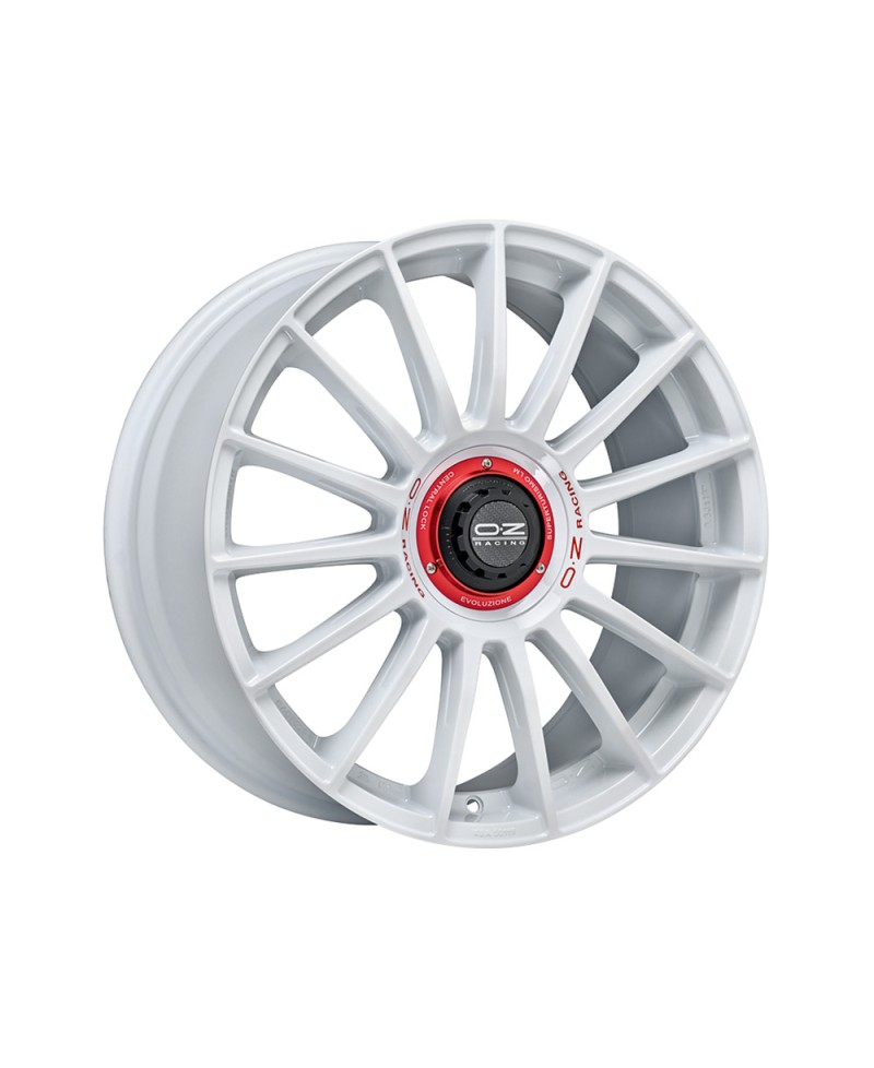 Jante ALU, OZ SUPERTURISMO WRC RACE WHITE RED LETTERING, 6.5X15 5/100 ET35, Alésage 68