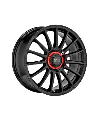 Jante ALU, OZ SUPERTURISMO EVOLUZIONE GLOSS BLACK + RED LETTERING, 8.5X19 5/112 ET30, Alésage 75