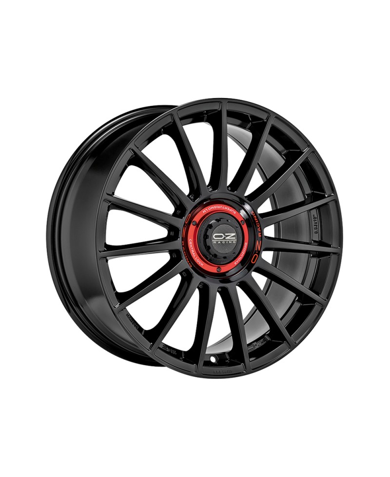 Jante ALU, OZ SUPERTURISMO EVOLUZIONE GLOSS BLACK + RED LETTERING, 8.5X19 5/112 ET38, Alésage 75