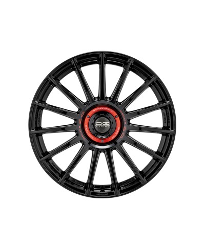 Jante ALU, OZ SUPERTURISMO EVOLUZIONE GLOSS BLACK + RED LETTERING, 8.5X20 5/112 ET45, Alésage 79