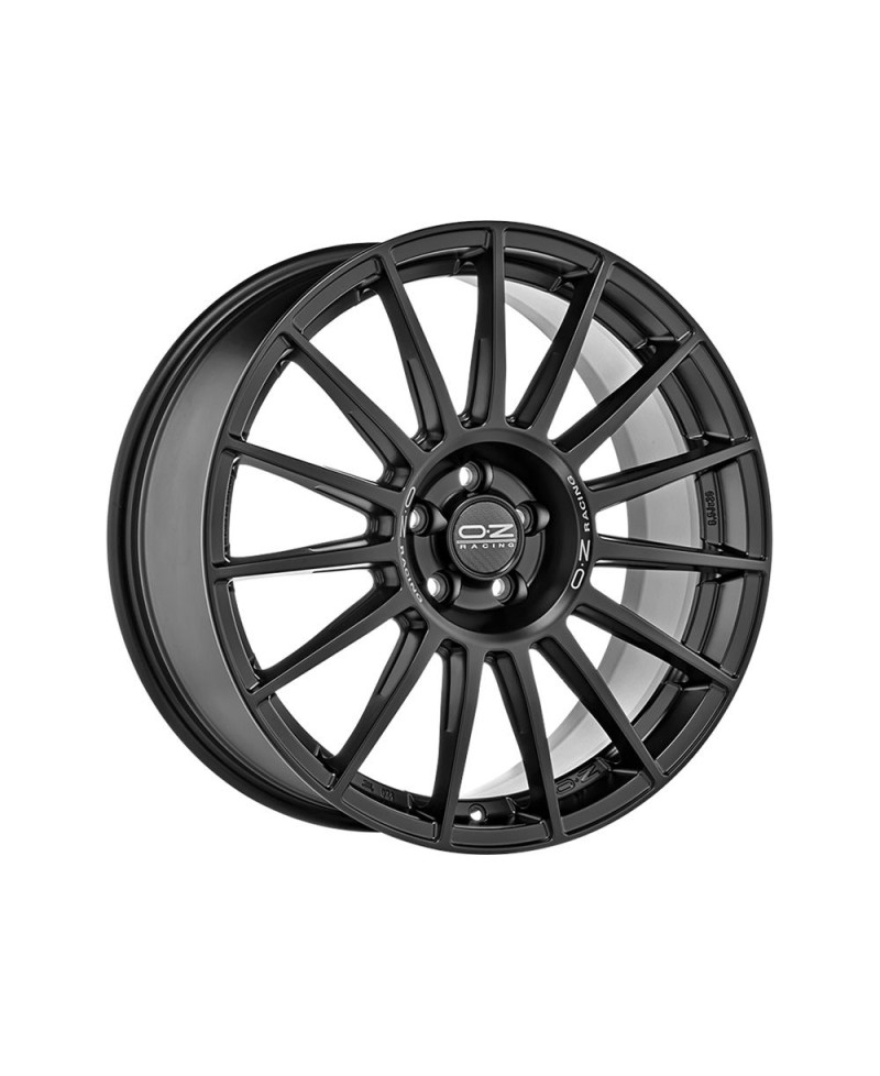 Jante ALU, OZ SUPERTURISMO DAKAR MATT BLACK + SILVER LETTERING, 9.5X22 5/120 ET45, Alésage 72.56
