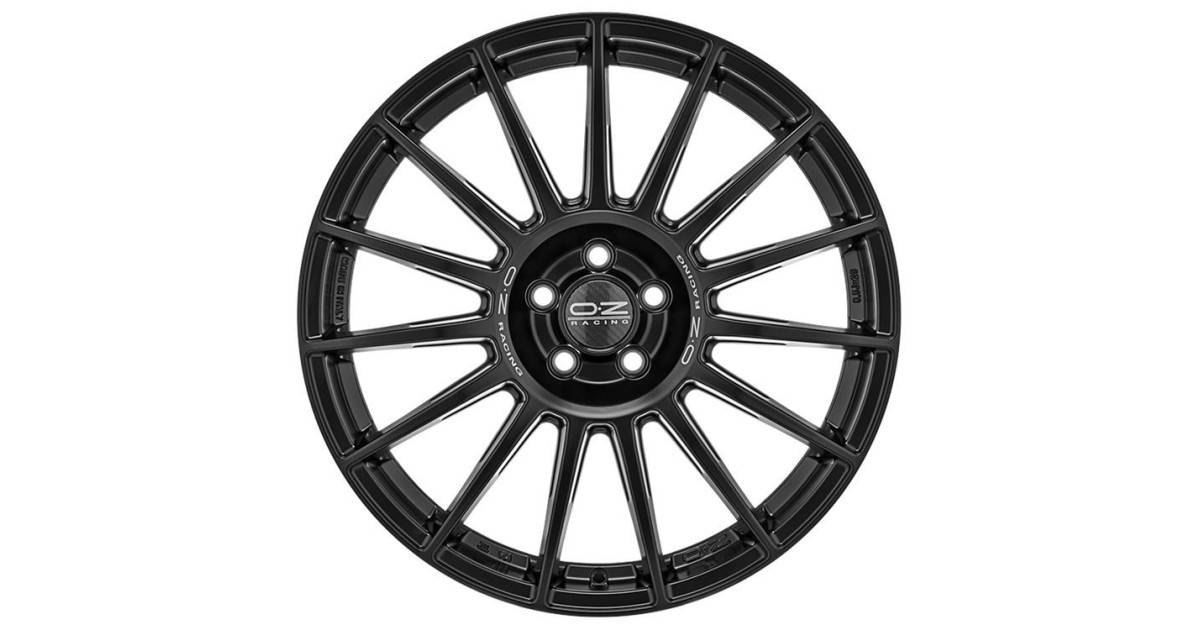 Jante ALU, OZ SUPERTURISMO DAKAR MATT BLACK + SILVER LETTERING, 9.5X22 5/120 ET45, Alésage 72.56