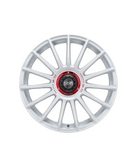 Jante ALU OZ SUPERTURISMO WRC RACE WHITE RED LETTERING,, 8X17 5/100 ET35, Alésage 68