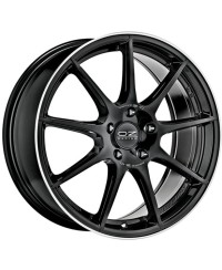 Jante ALU, OZ Veloce GT Noir brillant / liseré poli , lettrage argent, 7.5X17 5/112 ET35, Alésage 75