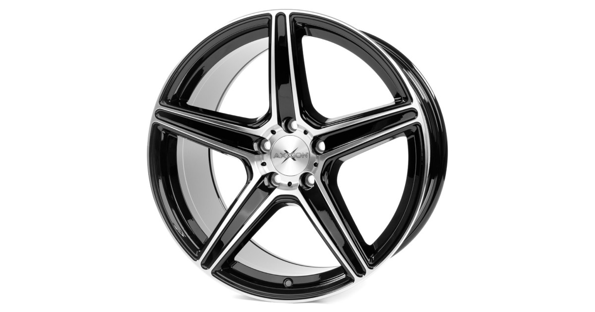 Jante ALU Axxion AX7 Noir, Face polie , 9X19 5/112 ET35, Alésage 72.60