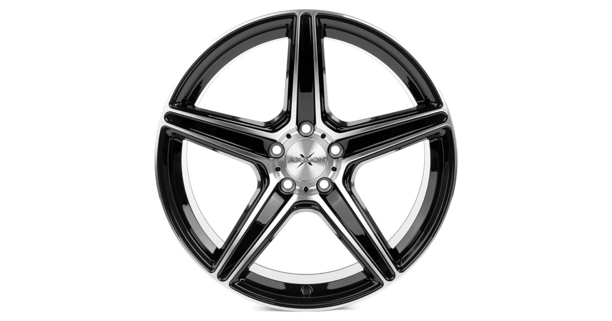 Jante ALU Axxion AX7 Noir, Face polie , 9X19 5/112 ET35, Alésage 72.60