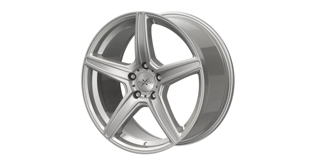 Jante ALU AXXION AX7 solid titanium argent laqué mat , 8X18 5/112 ET42, Alésage 72.60