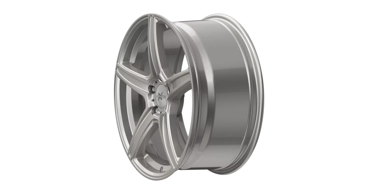 Jante ALU AXXION AX7 solid titanium argent laqué mat, 9X21 5/112 ET42, Alésage 66.60