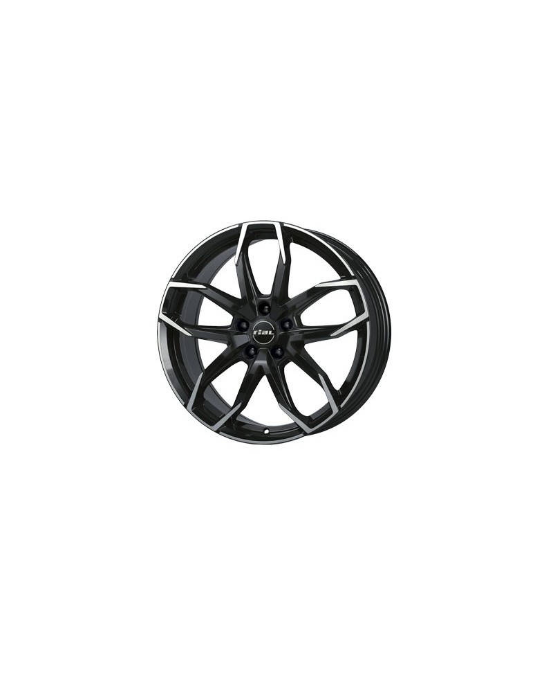 Jante ALU, Rial LUC/DSFP/ET40 diamant-schwarz frontpoliert, 8X19 5/112 ET40, Alésage 70.1
