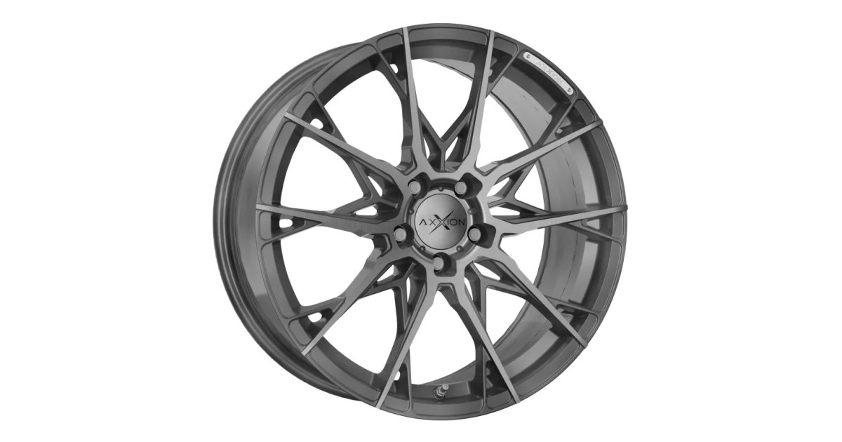 Jante ALU AXXION X1 fumée brossé aluminium argent, 8.5X19 5/112 ET45, Alésage 72.6