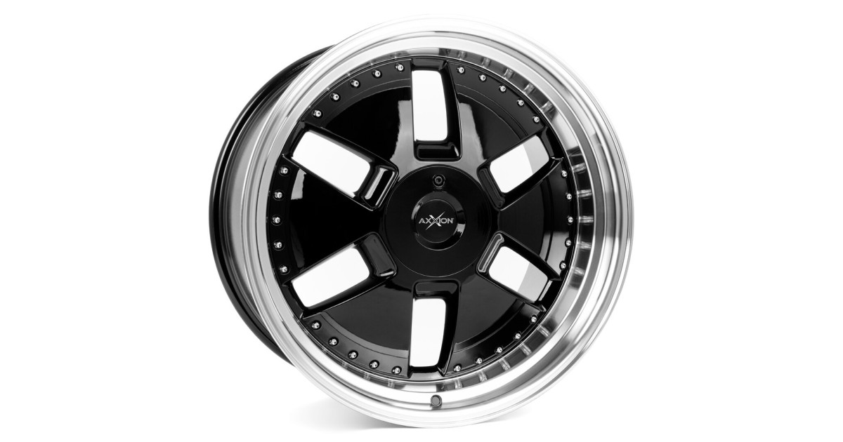Jante ALU AXXION Y1 SW+ML+ (Brillant, Noir, Poli)  9X21 5/112 ET30, Alésage 66.6