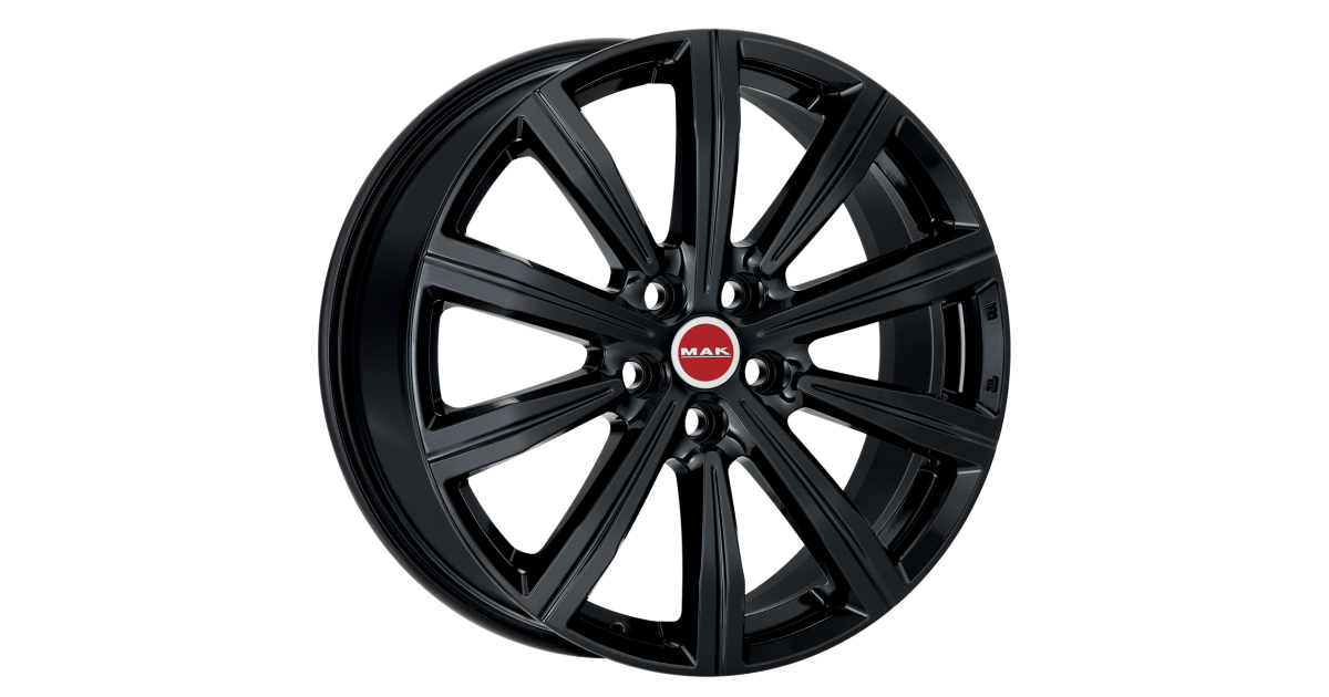 Jante Alu MAK BIRMINGHAM GLOSS BLACK  9,5x22 5x120 ET49 , Alésage 72.6