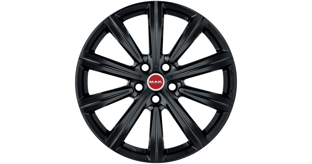 Jante Alu MAK BIRMINGHAM GLOSS BLACK  9,5x22 5x120 ET49 , Alésage 72.6