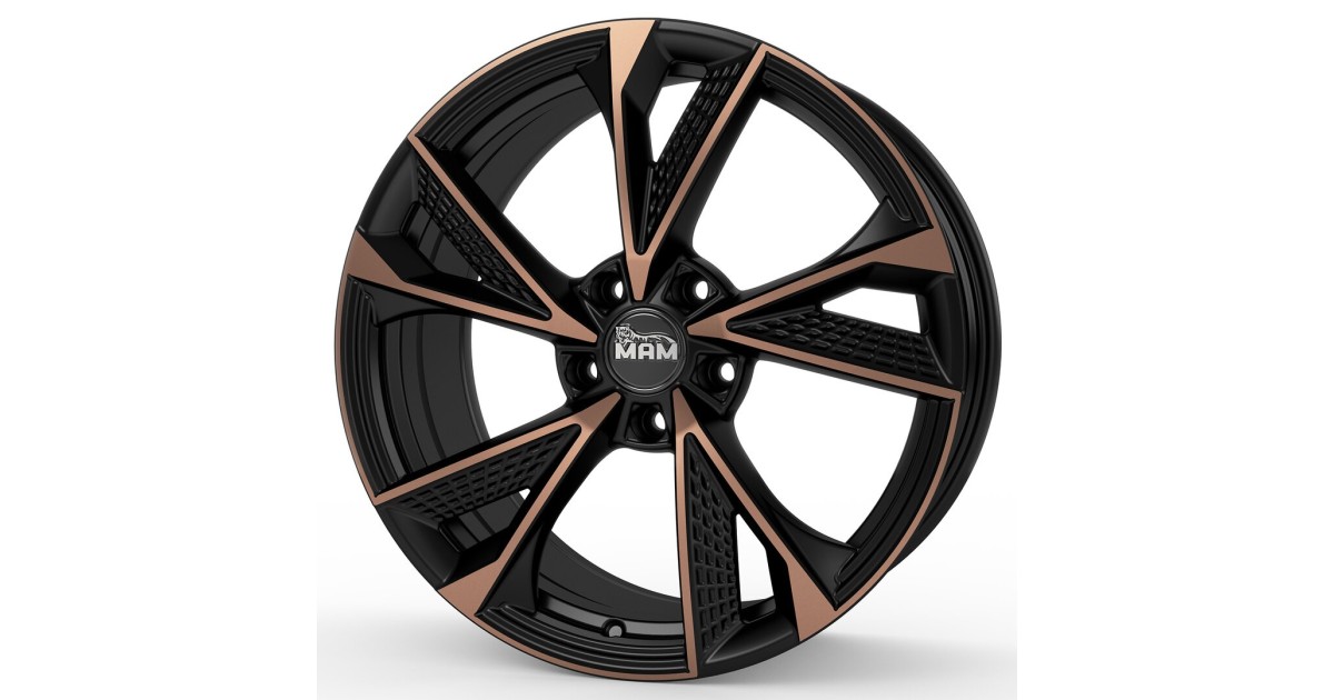 Jante ALU, MAM RS6 MATT BLACK FRONT COPPER 8.5x20 5/108 ET40, Alésage 72.6