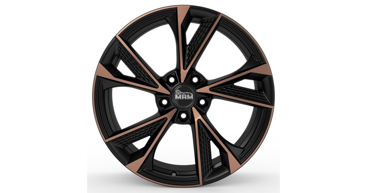 Jante ALU, MAM RS6 MATT BLACK FRONT COPPER 8.5x20 5/108 ET40, Alésage 72.6