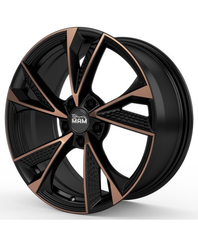 Jante ALU, MAM RS6 MATT BLACK FRONT COPPER 8.5x20 5/108 ET40, Alésage 72.6